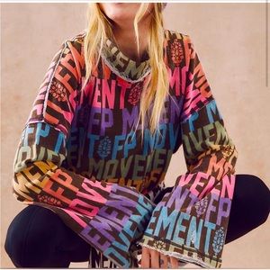 🌈 NWOT Free People Wild Side logo sweatshirt XS